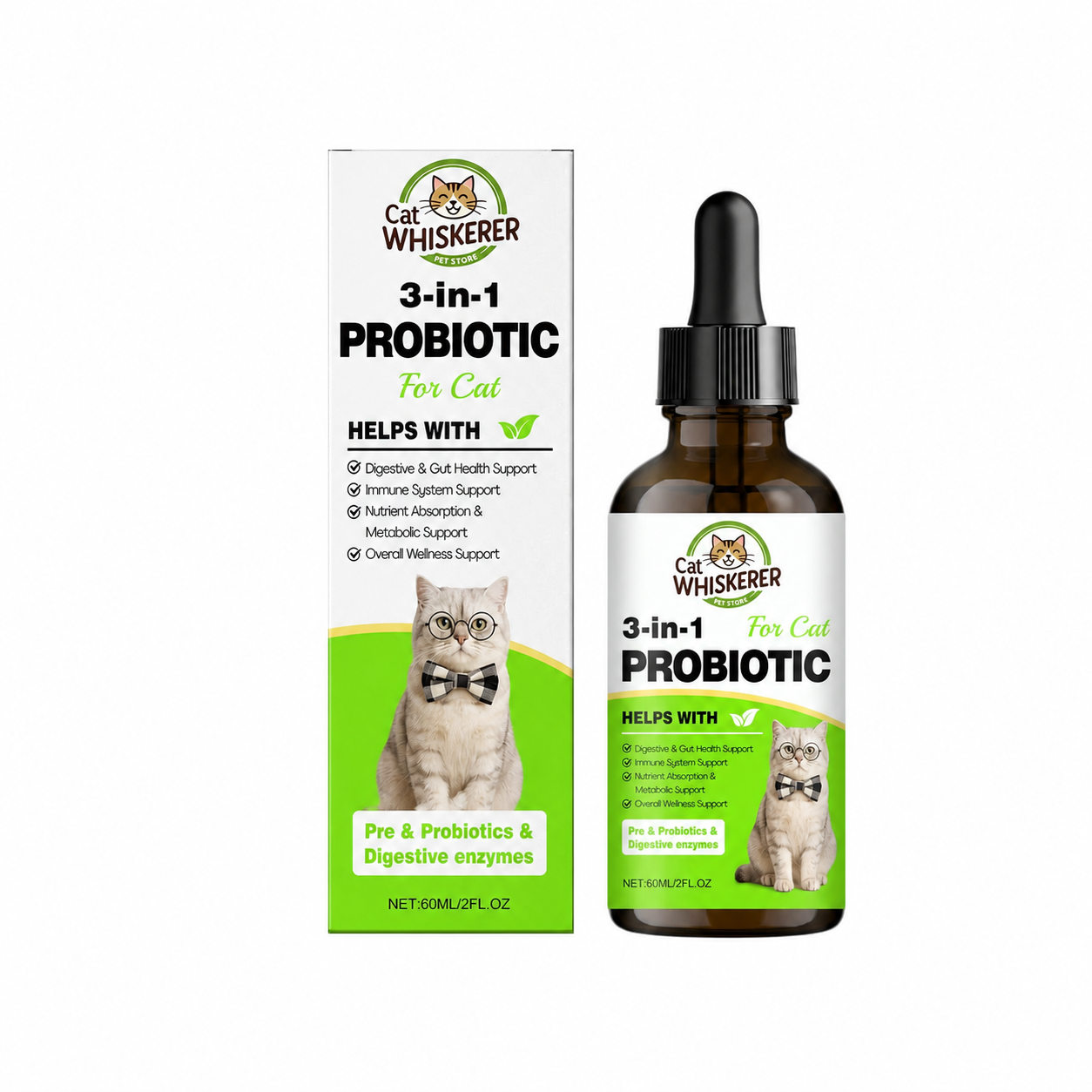 Cat Whiskerer™ 3-in-1 Probiotic Drops
