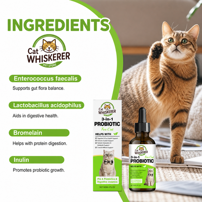 Cat Whiskerer™ 3-in-1 Probiotic Drops