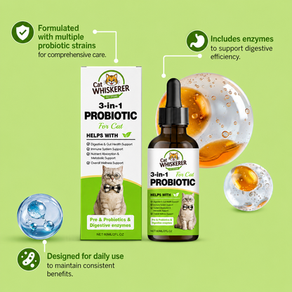 Cat Whiskerer™ 3-in-1 Probiotic Drops