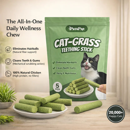 All Natural Cat Grass Chewing Sticks