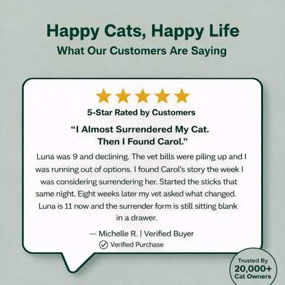 Cat Whiskerer™ All Natural Cat Grass Chewing Sticks